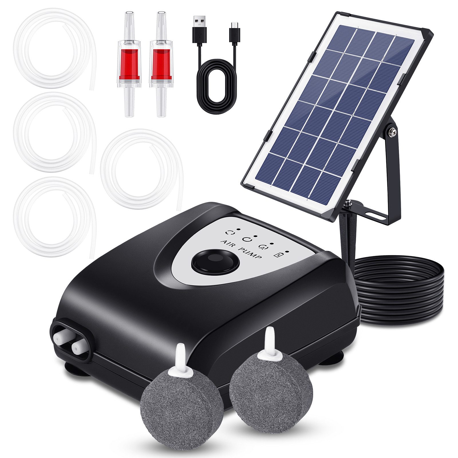 BlingBin Solarpumpe 3.5W SolarTeichOxygenatorTeichluftpumpe Solar