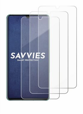 Savvies Panzerglas für Huawei P30, Displayschutzglas, 3 Stück, Schutzglas Echtglas 9H Härte klar Anti-Fingerprint
