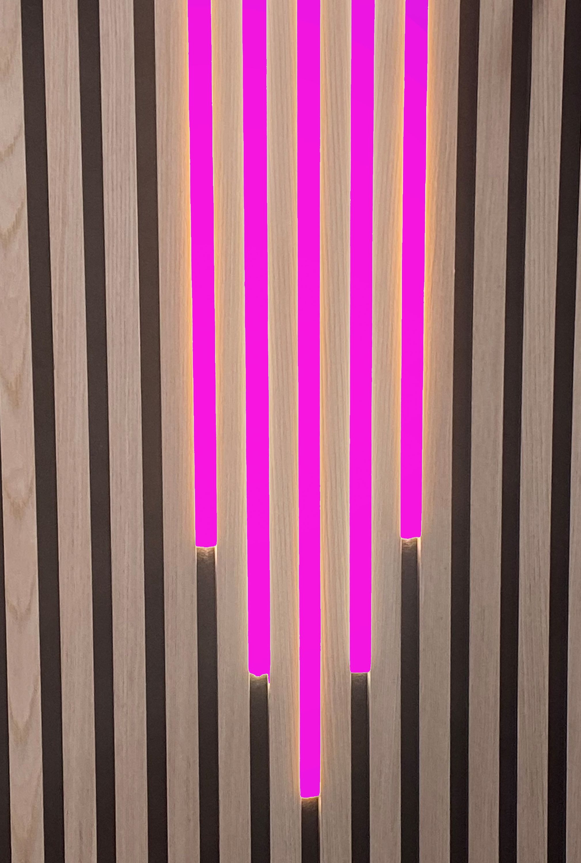 XENON LED Dekolicht 5189 LED Leuchten Mix KS-schwarz 60-80-100-80-60cm Netzteil PINK, Xenon / Pink