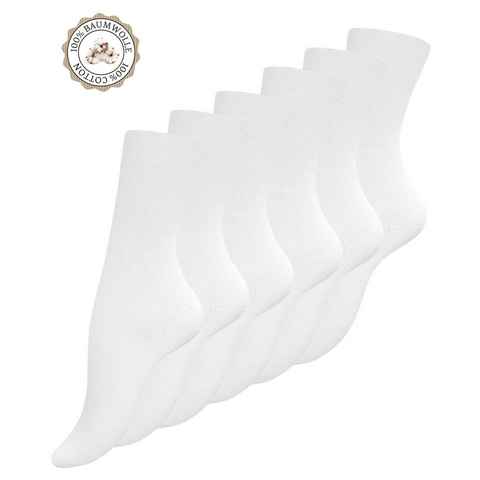 Yenita® Socken (6-Paar) Handgekettelte Zehennaht