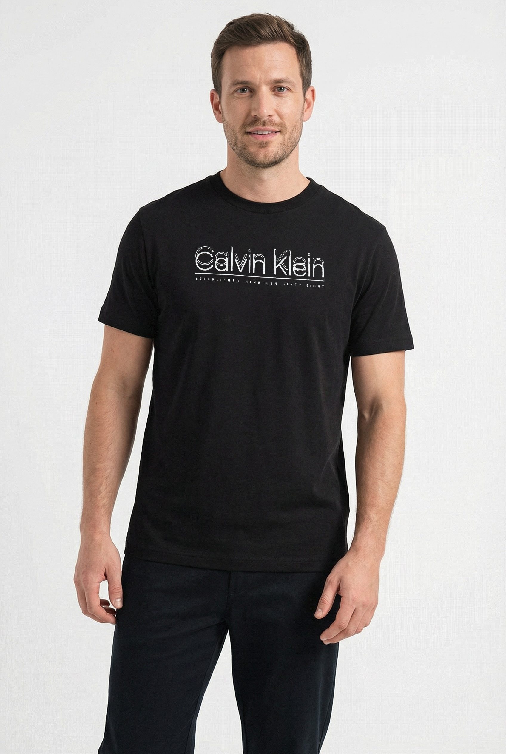 Calvin Klein Jeans T-Shirt Rundhalsausschnitt, Regular Fit, Logoschriftzug – Bild 5 von 5