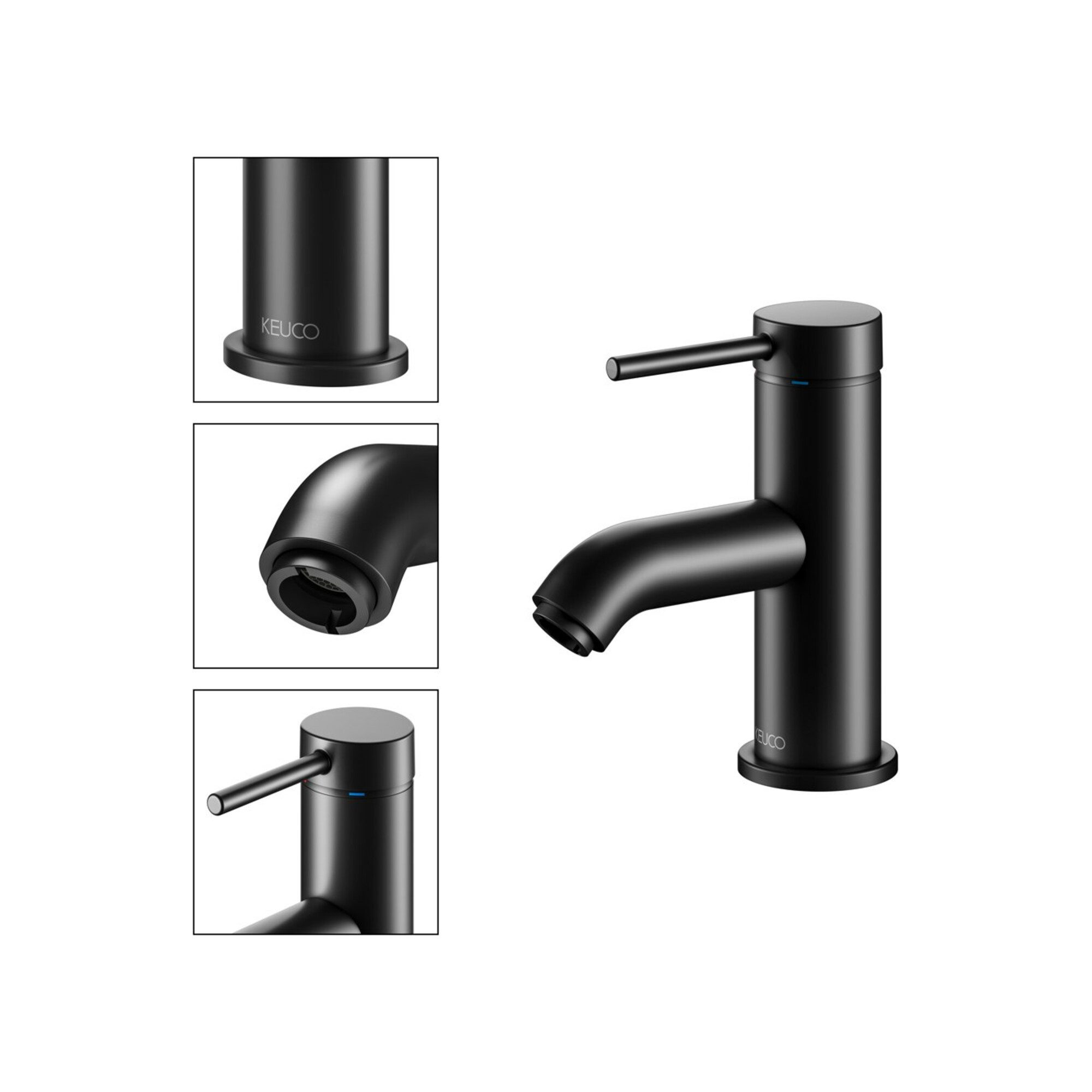 Keuco Badarmatur Keuco Waschtisch-Einhebelmischer 60 IXMO Soft Ausl. 94mm, o. Abl-Garni
