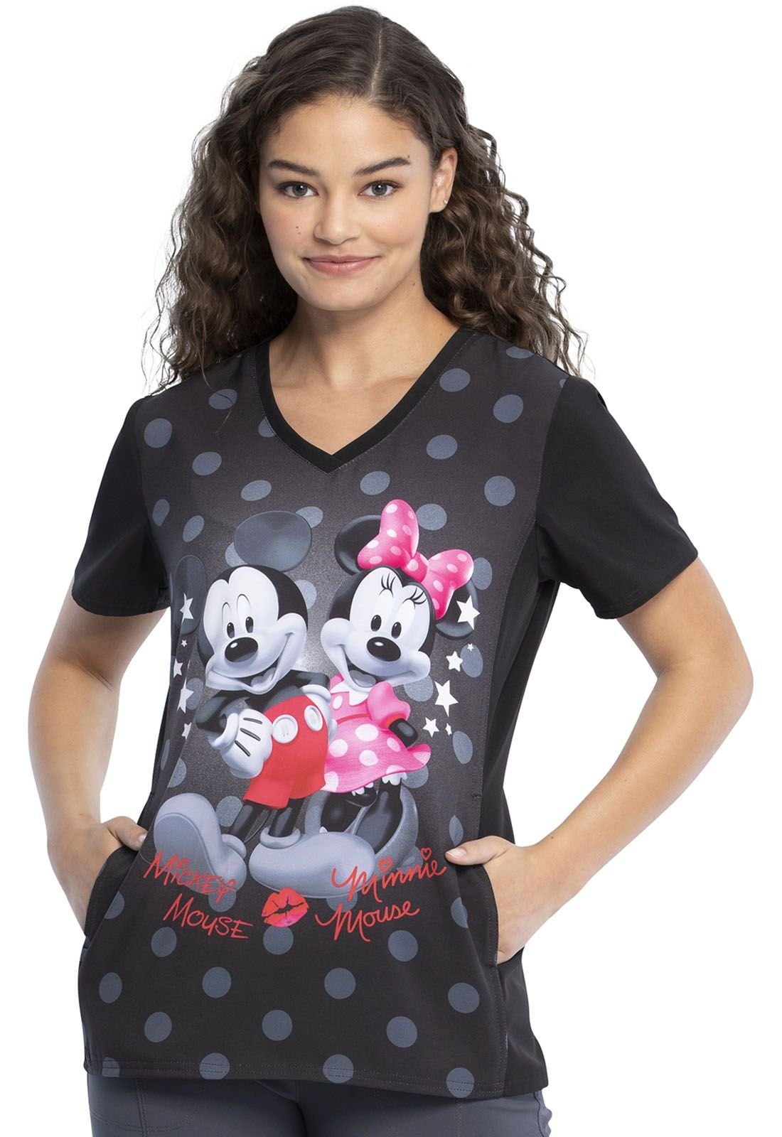 Cherokee Funktionsbluse Bunt bedruckter Damen Kasack "Minny & Micky Maus"  Kasack mit Disney Motiv