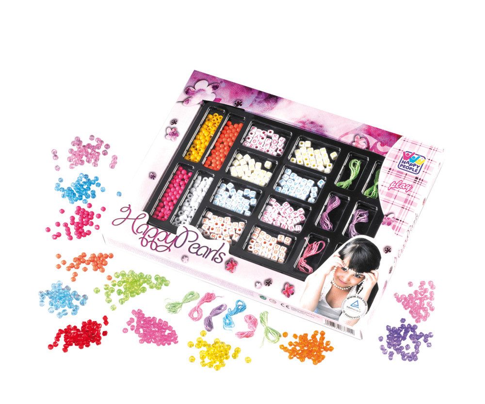 Bastelperlen Happy Pearls Set mit Perlen mehrfarbig 310x25x240mm