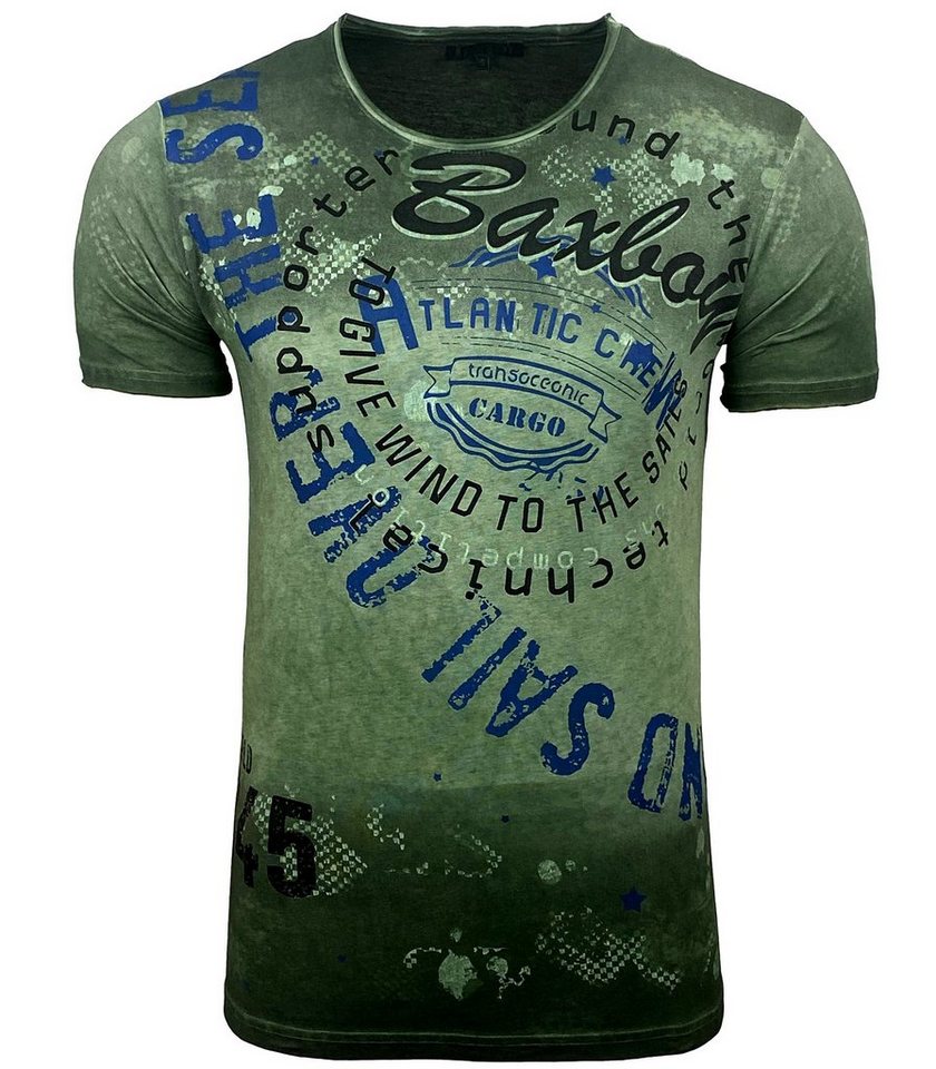 Baxboy T-Shirt Baxboy T-Shirt mit extravagantem Atlantic Crew Druck B-106