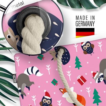 VOID Strandtasche (1-tlg), Fuchs Igel Waschbär Beach Bag Tiere Kinder Weihnachten Eule Waldtiere Märchen