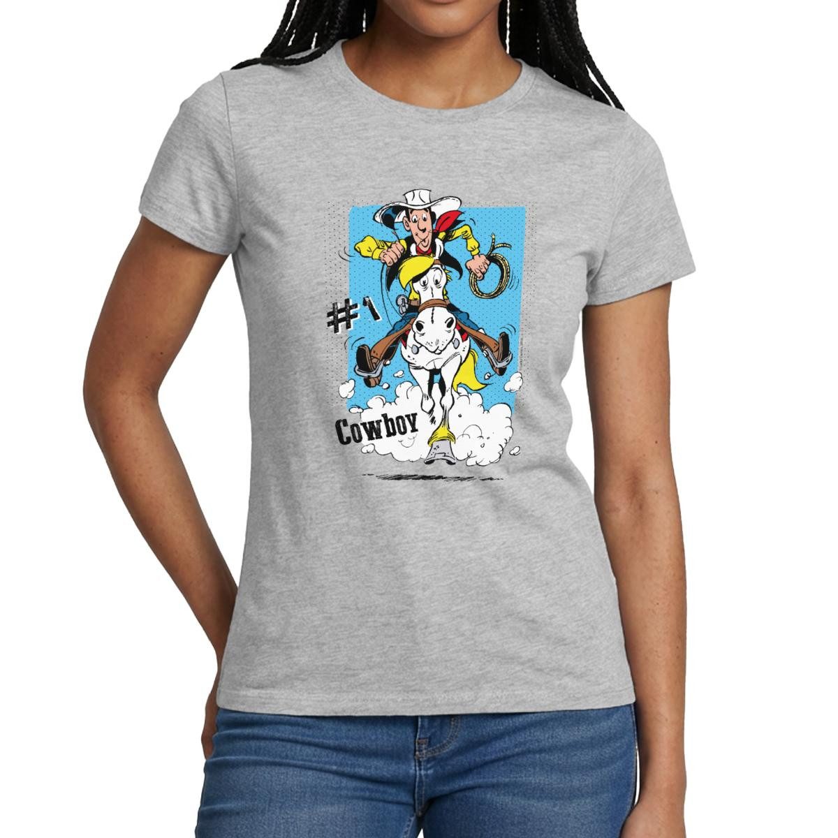 T-Shirt Lucky Luke Cowboy mit Pferd Jolly Jumper Frauen T-Shirt
