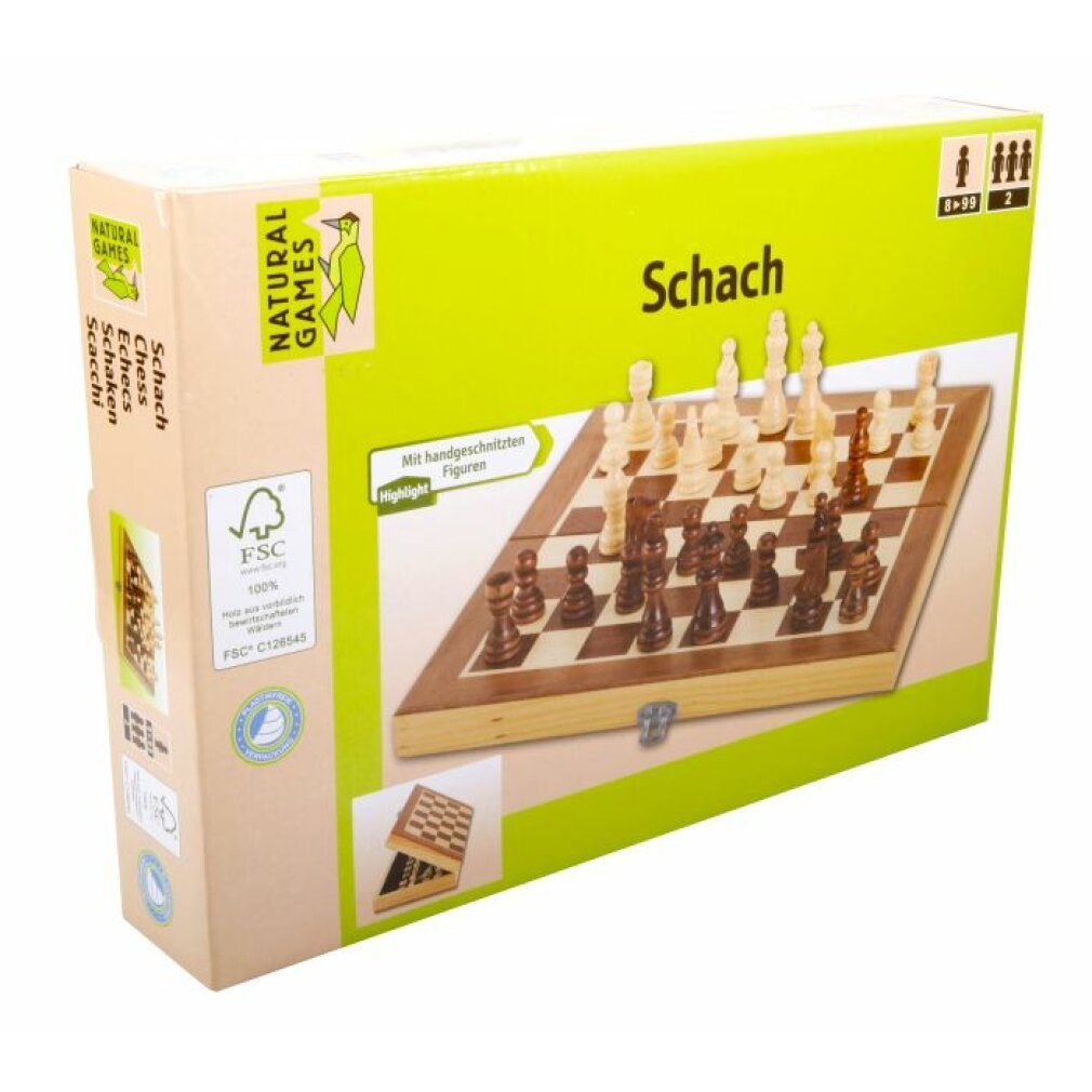 Vedes Spiel NG Schachkassette dunkel 29x29cm