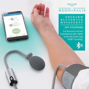 Medicinalis Oberarm-Blutdruckmessgerät, mit Bluetooth, für App, Blutdruck & Pulsmessung, klinisch validiert