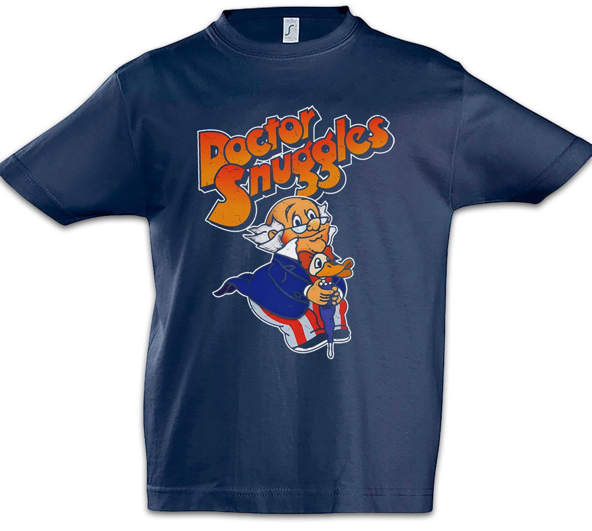 Print-Shirt Dr. Snuggles Kinder T-Shirt Cartoon Comic Erfinder Inventor TV Series