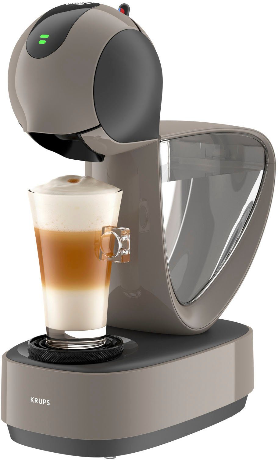 Touchscreen, Krups, NESCAFÉ® Gusto® Automatic 1 bis Min. Dolce Hochdrucksystem Energiesparmodus nach in KP270A 15 Kapselmaschine Taupe, Bar, Infinissima Touch