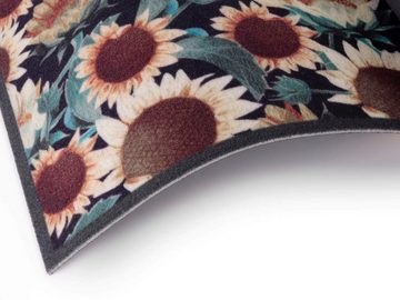 Küchenläufer SUNFLOWER, Primaflor-Ideen in Textil, rechteckig, Höhe: 5 mm, Motiv Sonnenblumen, rutschhemmend, waschbar, Küche