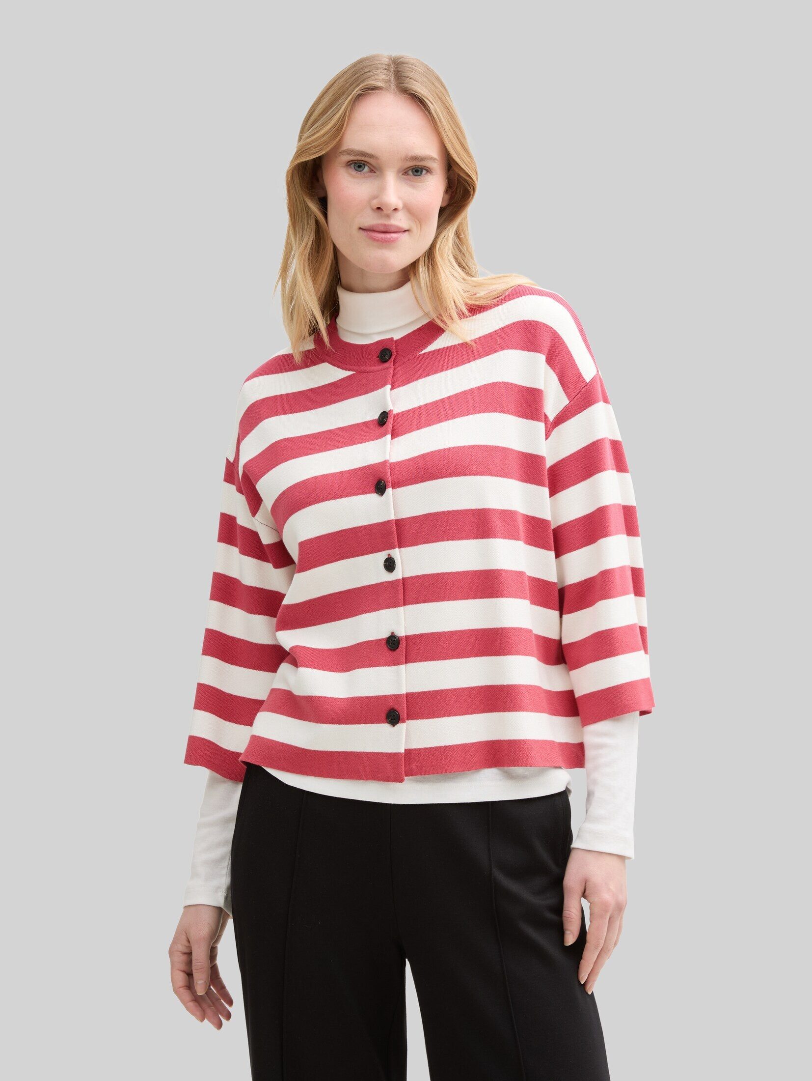 TOM TAILOR Cardigan Pullover & Strickjacken Cardigan mit Streifenmuster