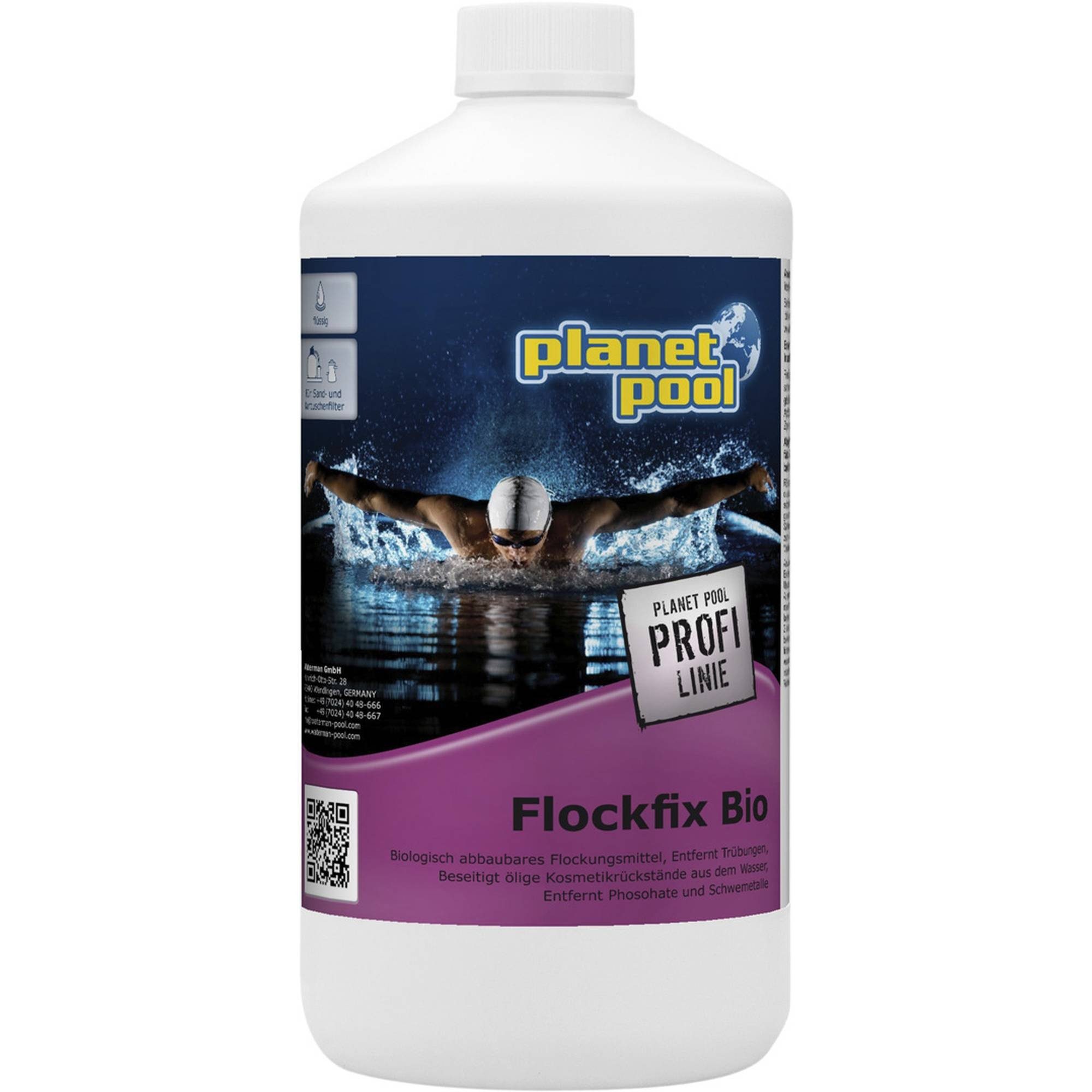 Poolpflege Planet Pool Profi Line - Flockfix Bio, 1 Ltr.