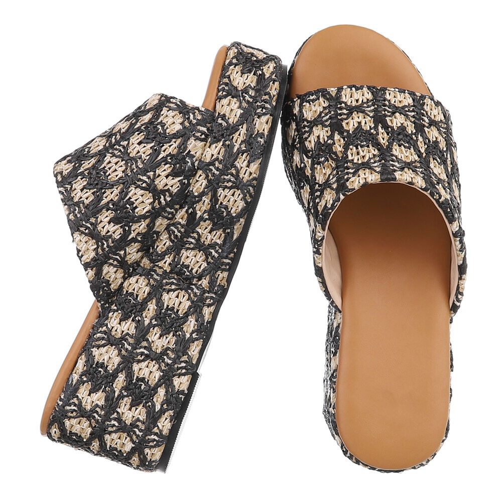 Ital-Design Hochwertige Damen Sandalen mit Plattform im Weave-Design Platea günstig online kaufen