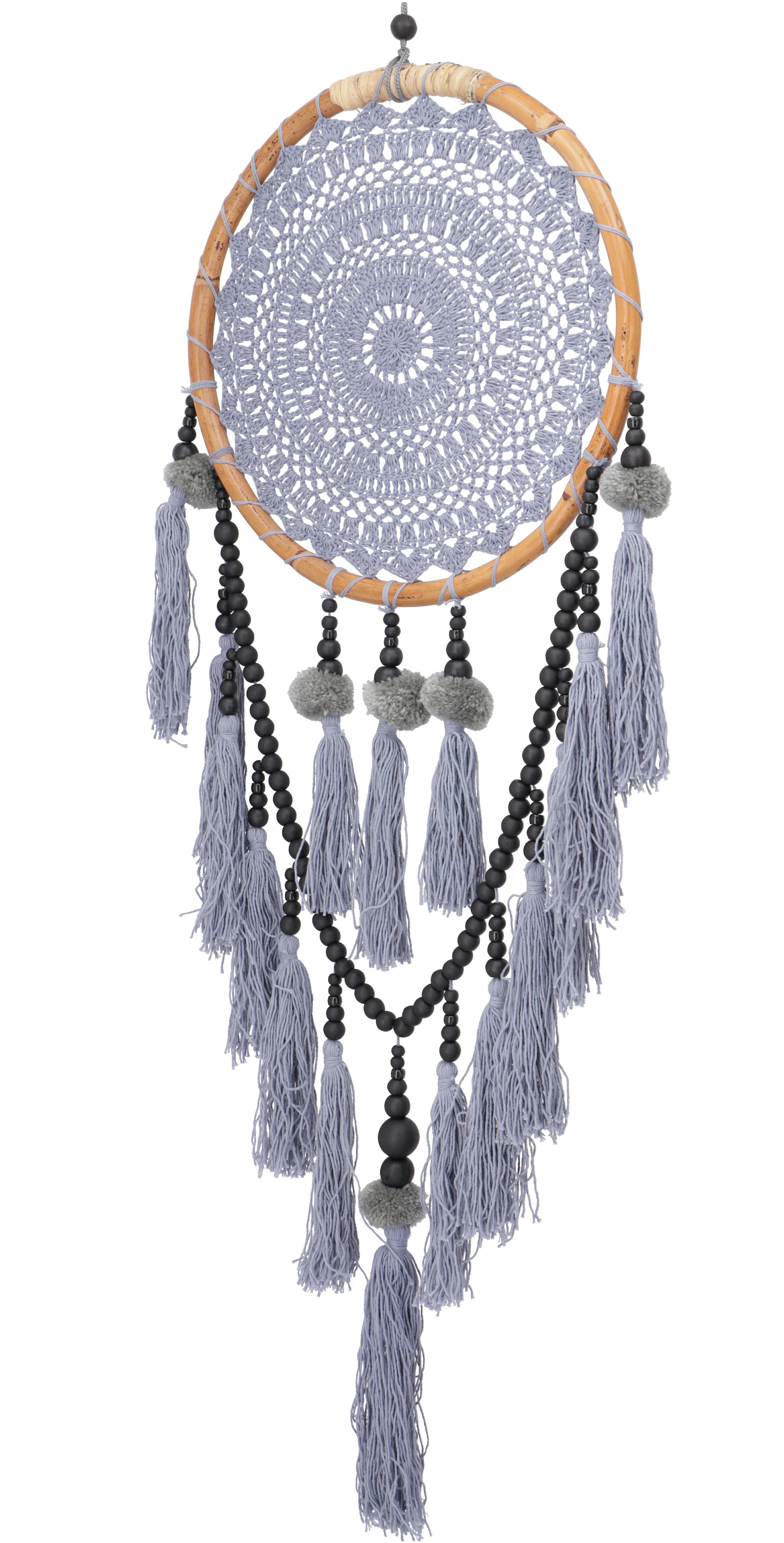 Traumfänger - Boho Guru-Shop Dekoobjekt taubenblau 32 cm