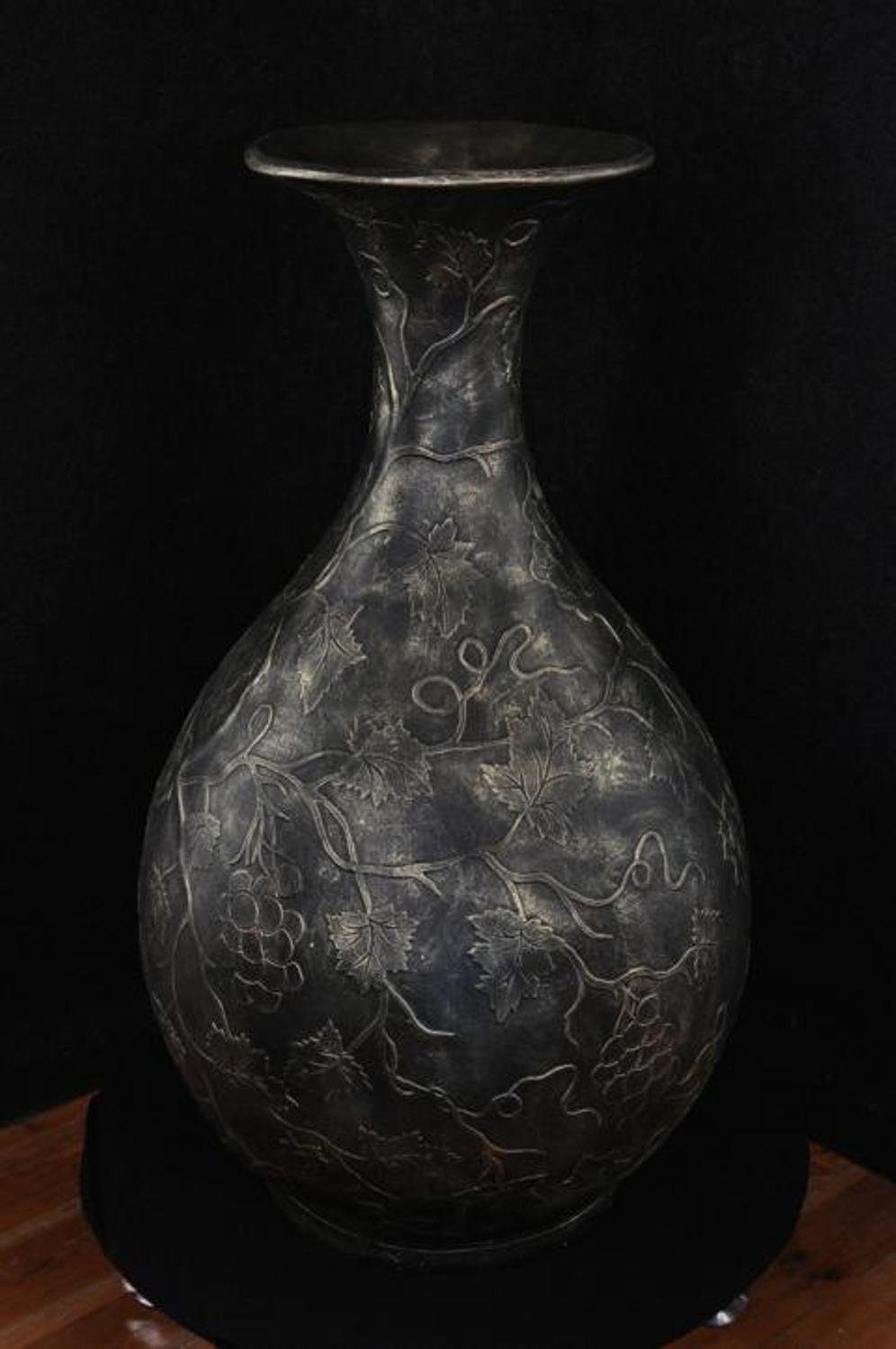 Skulptur XXL Kelch Deko Vase Topf Handarbeit Design Vasen Pokal JVmoebel Blumen 0856