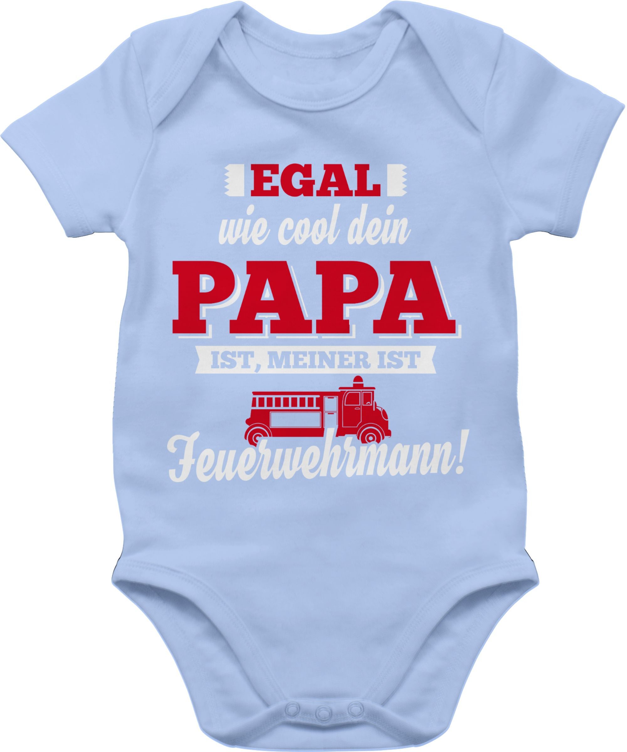 Shirtracer Shirtbody Mein Papa Feuerwehrmann Sprüche Baby