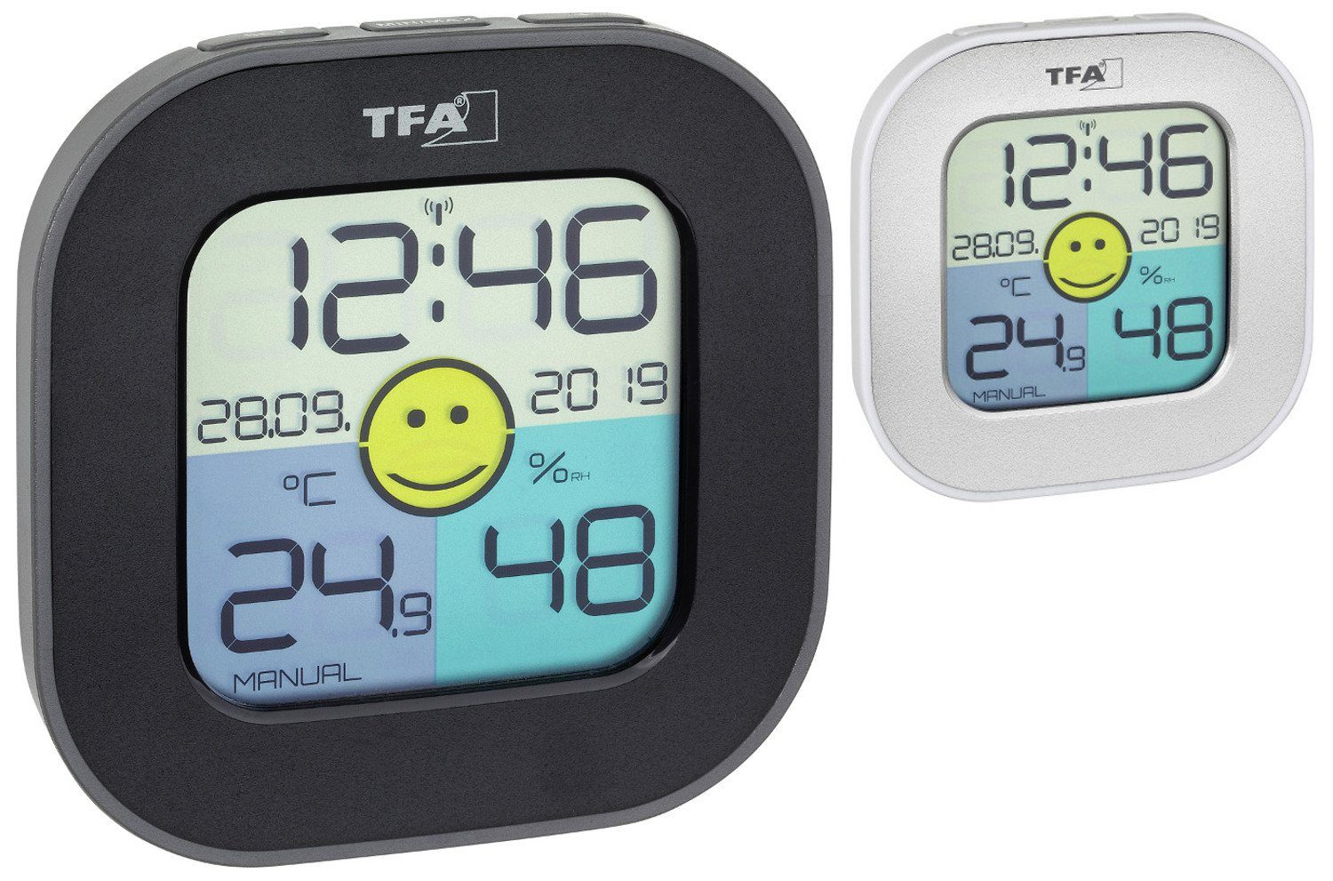 Raumthermometer digitales Thermometer-Hygrometer FUN TFA 30.5050 farbiges Display