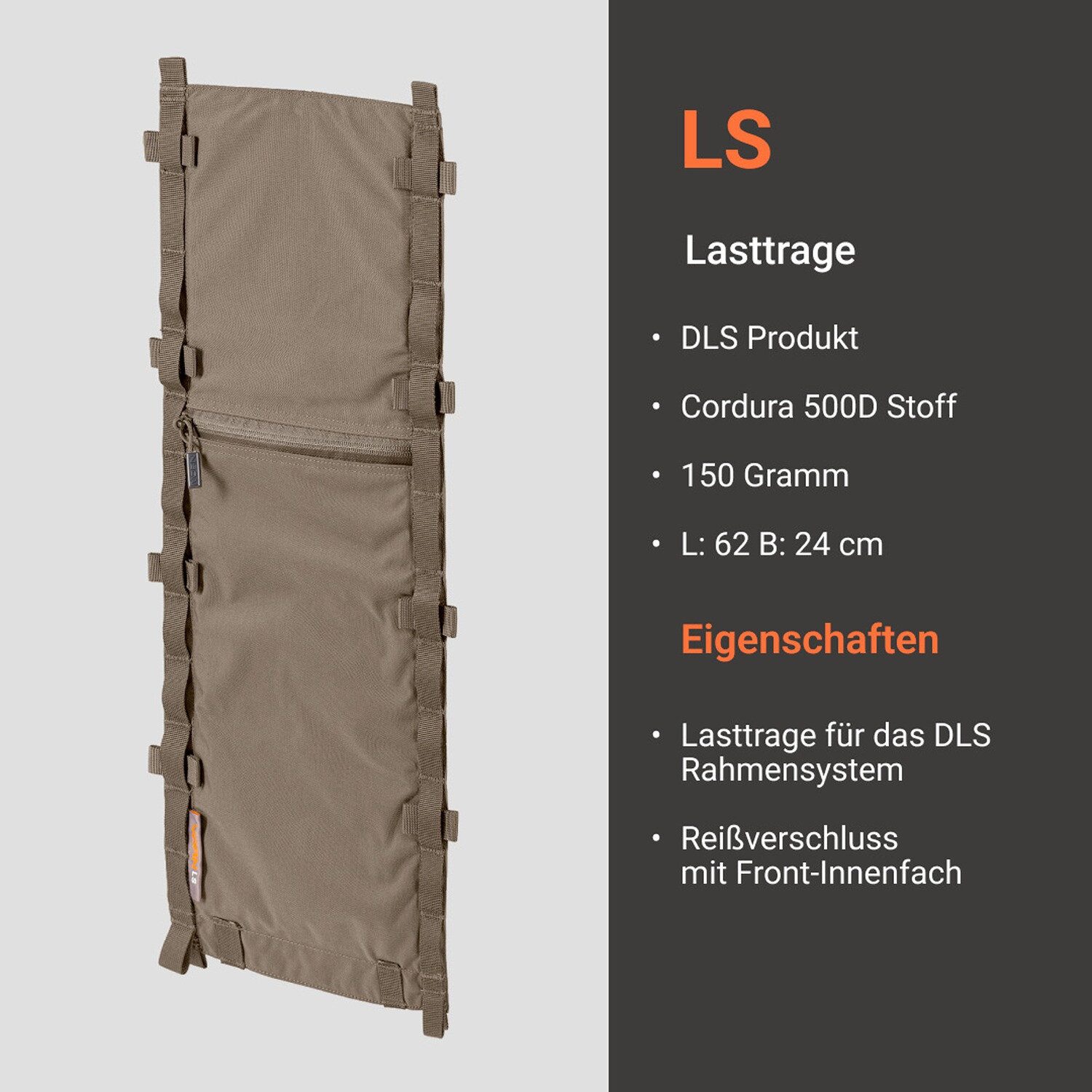 Vorn Wanderrucksack Lasttrage LS