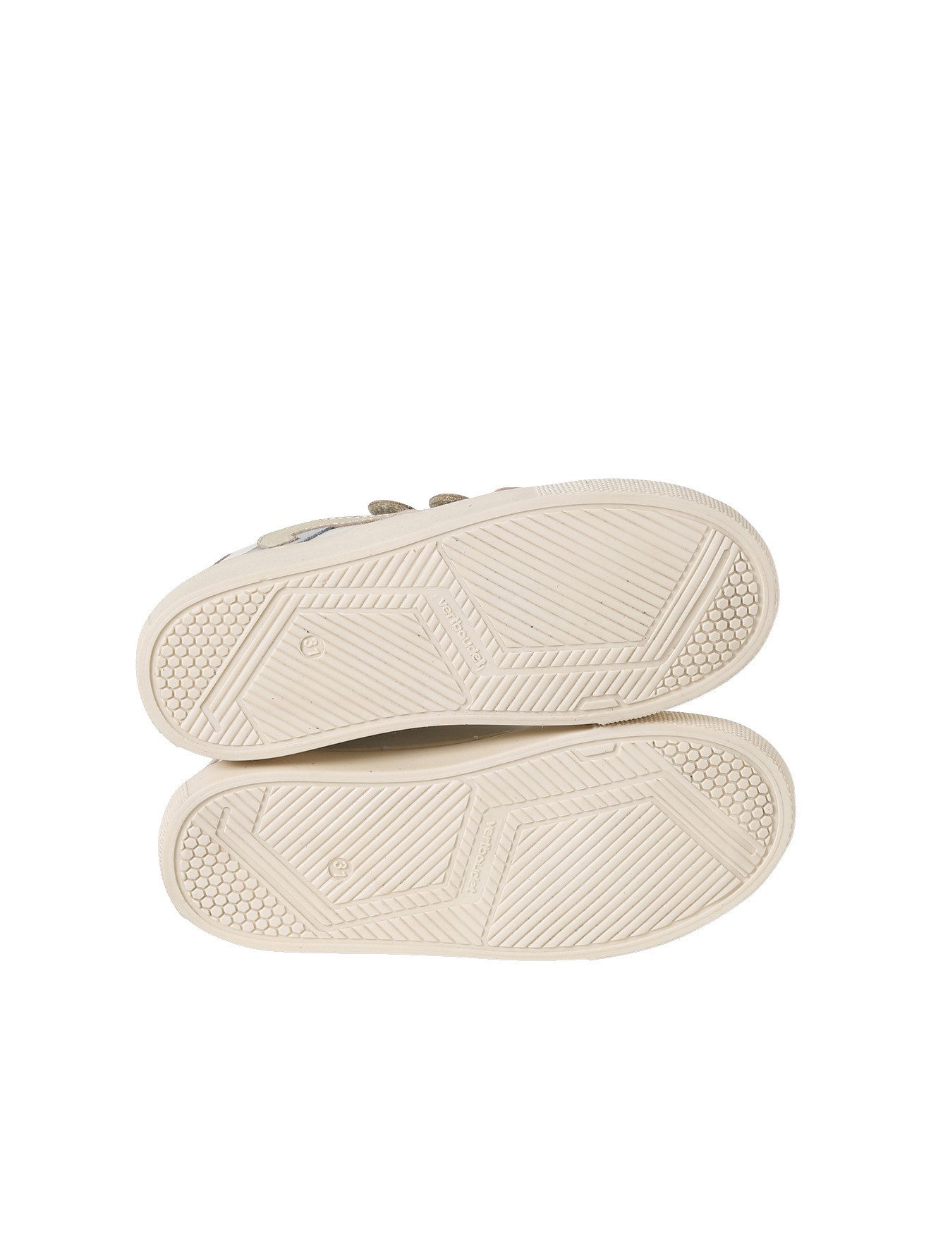 vertbaudet Kinder Leder-Sneakers mit Klett, zweifarbig Sneaker