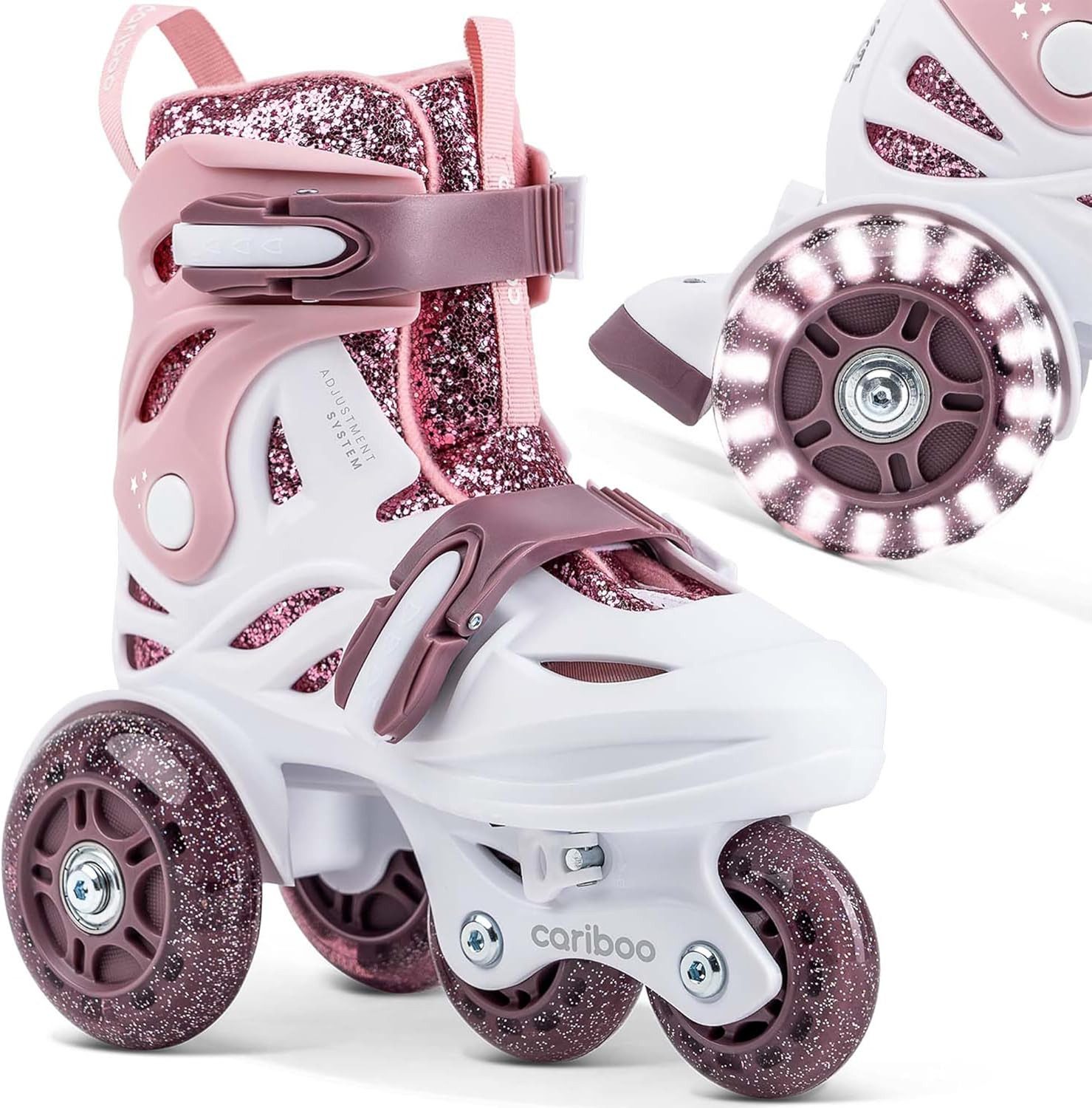 Cariboo Rollschuhe Kinder-Inliner CARIBOO BALLERINA Inline skates verstellbar LED