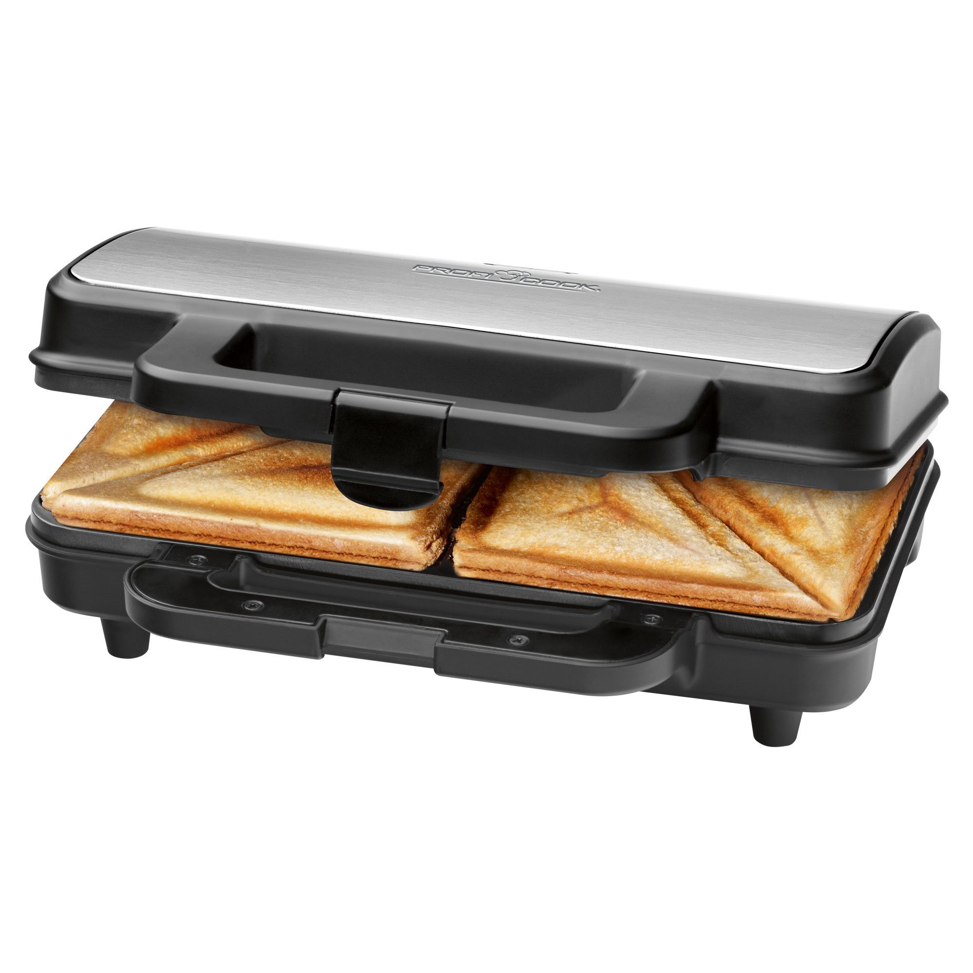 ProfiCook Sandwichmaker XXL Sandwichtoaster Sandwich-Toaster PC-ST 1092, 900 W, Big Amercan Toast, Antihaftbeschichtung, Wärmeisolierter Griff