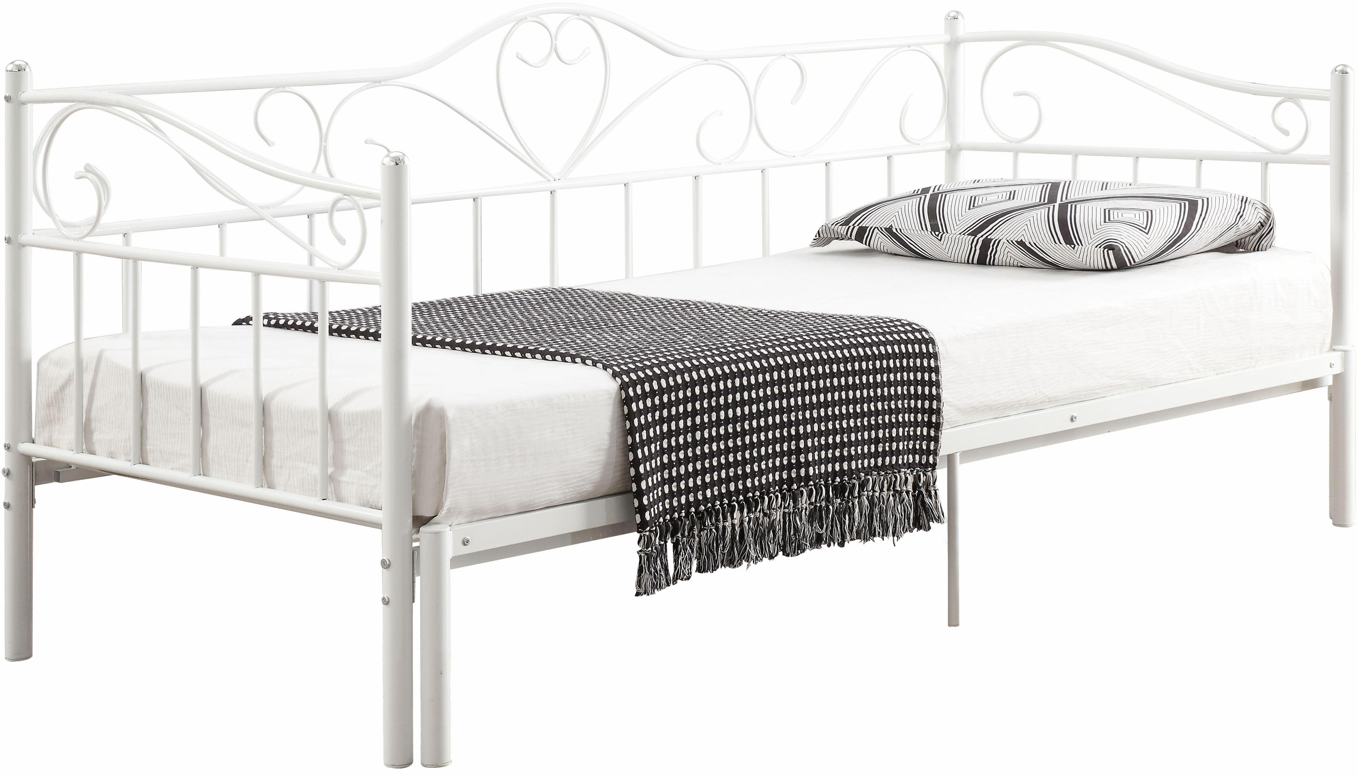 Home affaire Metallbett Sina, mit geschwungenem Kopf- und Fußteil, ausziehbar auf 180/200 cm