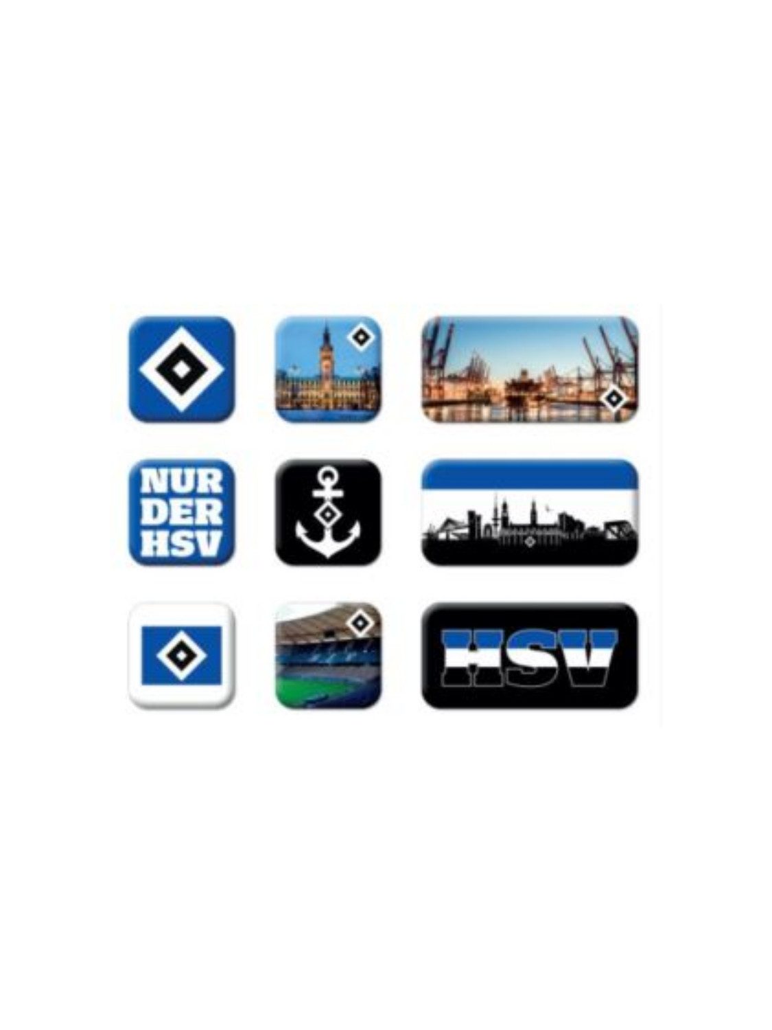 VertriebsArena GmbH Magnet HSV Magneten 9er Set "Nur der HSV"