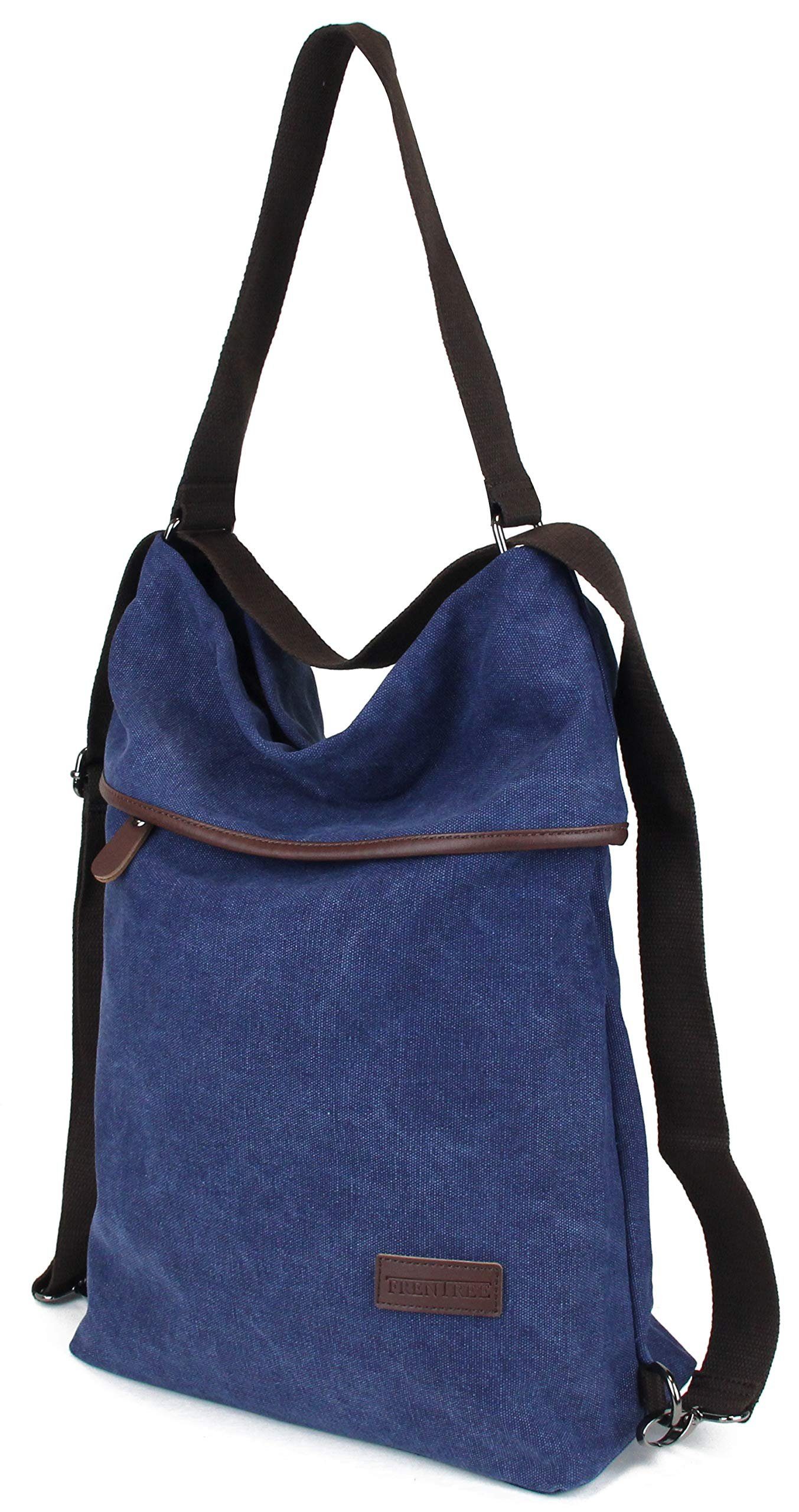 Frentree Schultertasche Canvas Damen Umhängetasche 3in1 Rucksack Handtasche günstig online kaufen