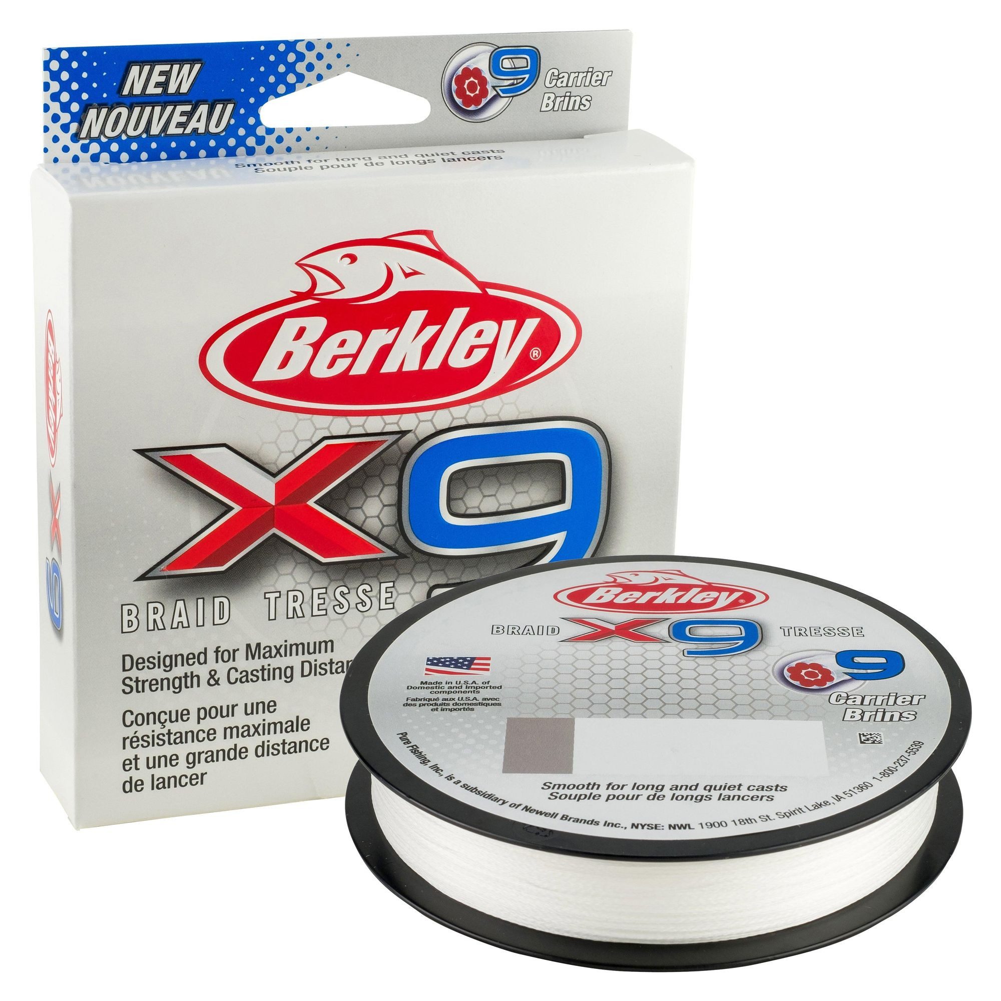 Berkley Angelschnur X9B33020-Cy Berkx9 .17Mm300M 17.0K Cryl, 0.17 m Länge, 0.17 mm Fadendurchmesser, (300-St)