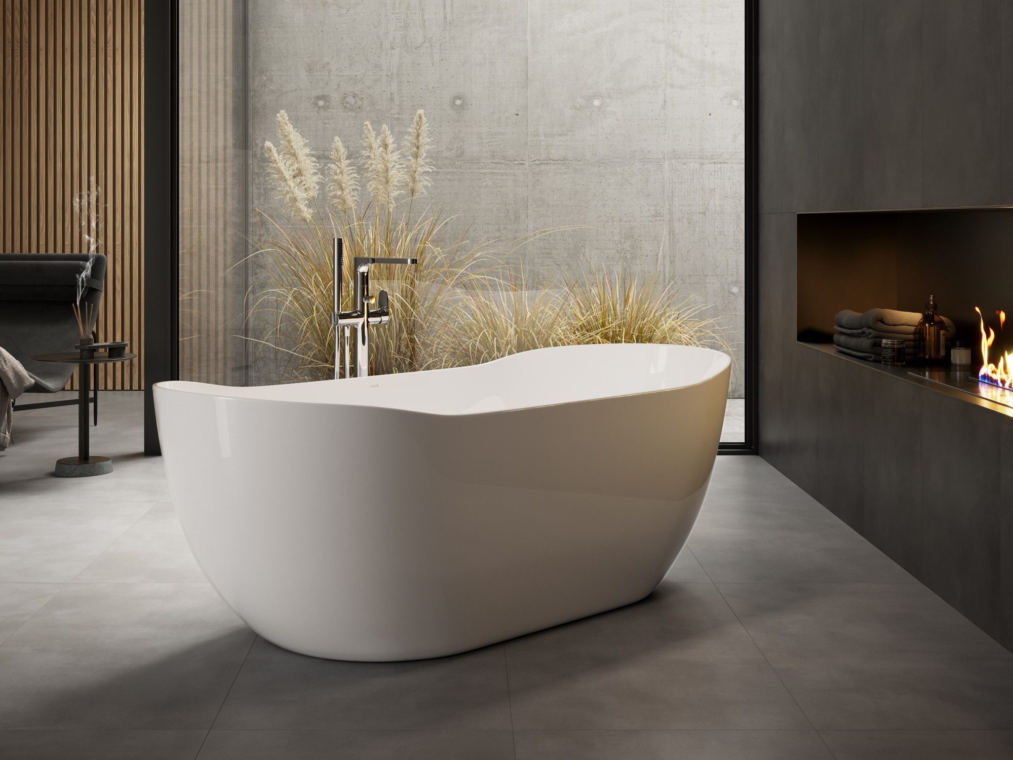 Magnolia Home Whirlpool Wanne Inverto Oval 180x80 glänzend