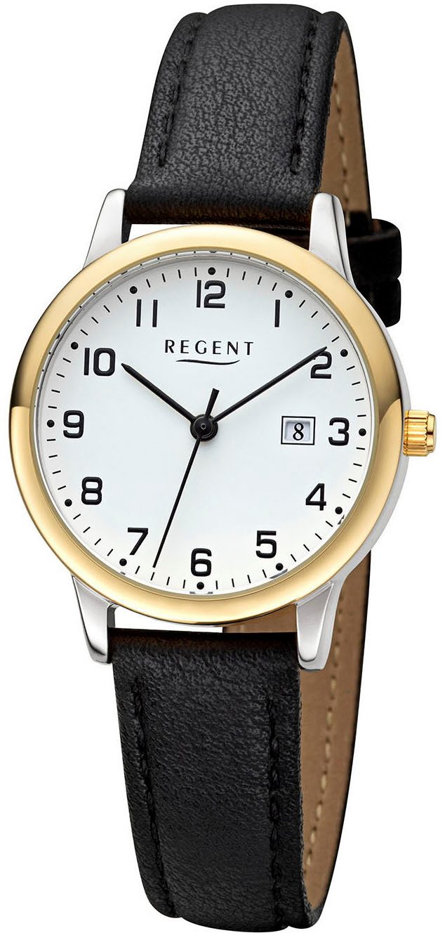 Regent Quarzuhr W0269 - 3310.09.19, Armbanduhr, Damenuhr, Datum, Lederimita günstig online kaufen