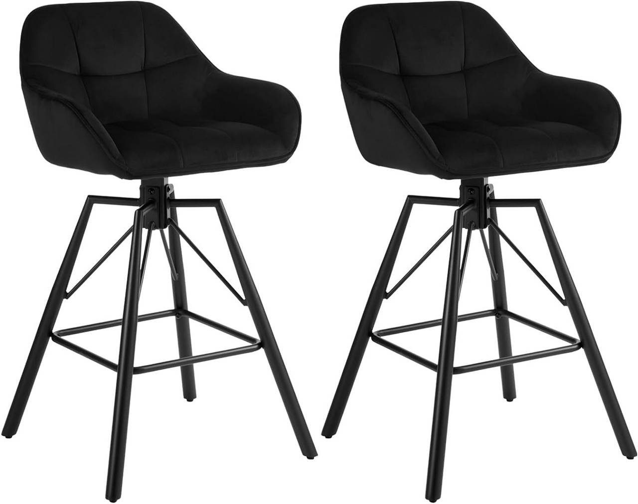 Woltu Barhocker (2 St), 2er Set, mit Lehne Fußstütze, drehbar günstig online kaufen