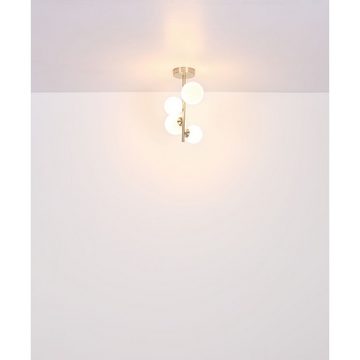 Globo Tischleuchte Tischlampe Wohnzimmer Kugeln Tischleuchte LED 4 flammig warmweiß