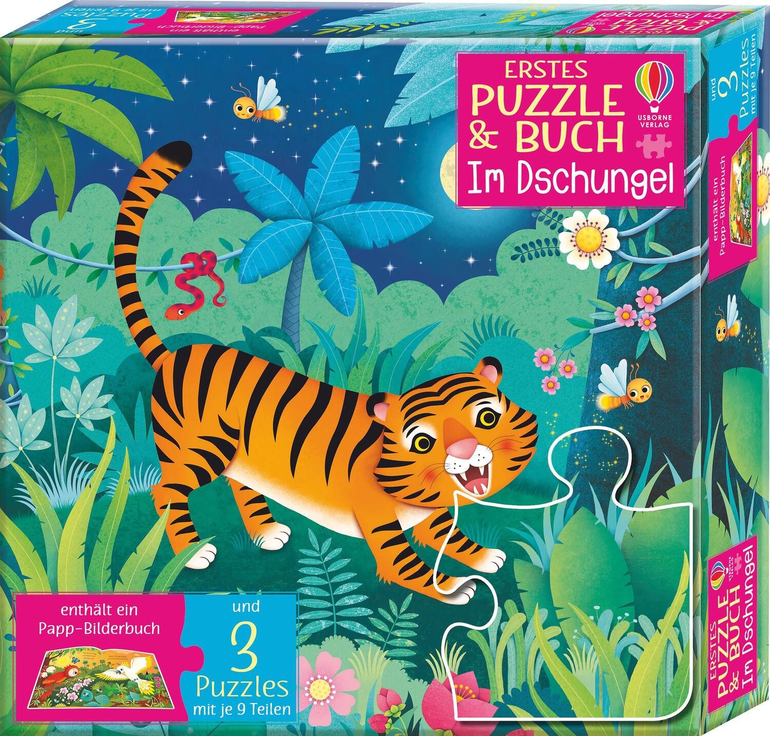 Usborne Verlag Puzzle Erstes Puzzle & Buch: Im Dschungel, Puzzleteile