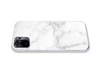 MuchoWow Handyhülle Marmor - Weiß - Grau - Luxus - Marmoroptik - Stein, Phone Case, Handyhülle Xiaomi Redmi Note 10, Silikon, Schutzhülle