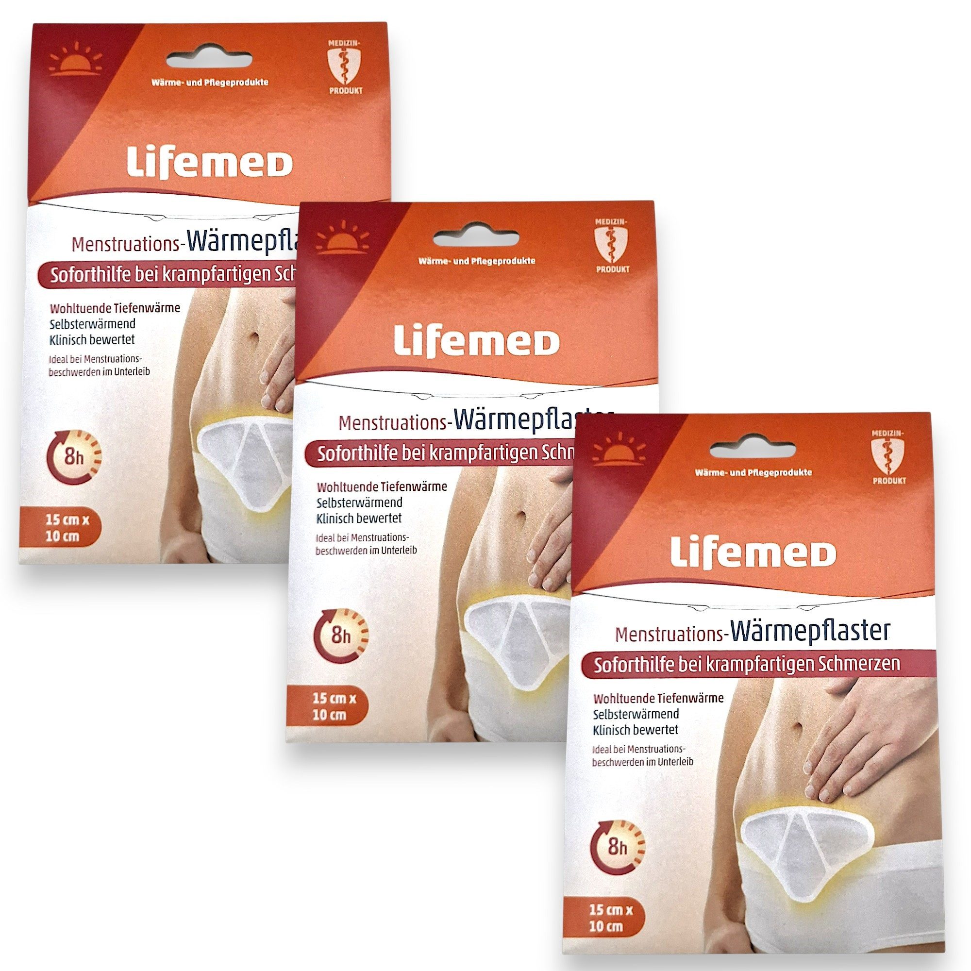 LifeMed Wärmepflaster 3x Lifemed Menstruatioins - Wärmepflaster 15 cm x10 cm