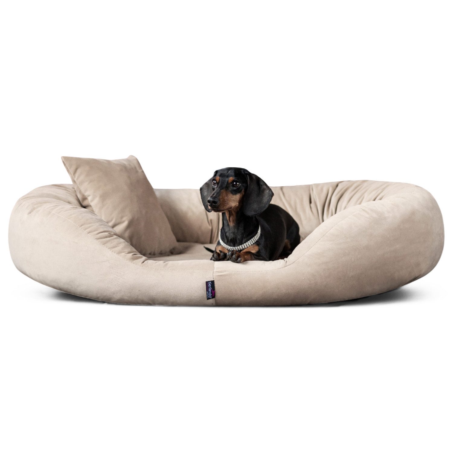tierlando® Tierbett Orthopädisches Hundebett SAMMY SOFT, High-Tech-Velours, L - XXXXL