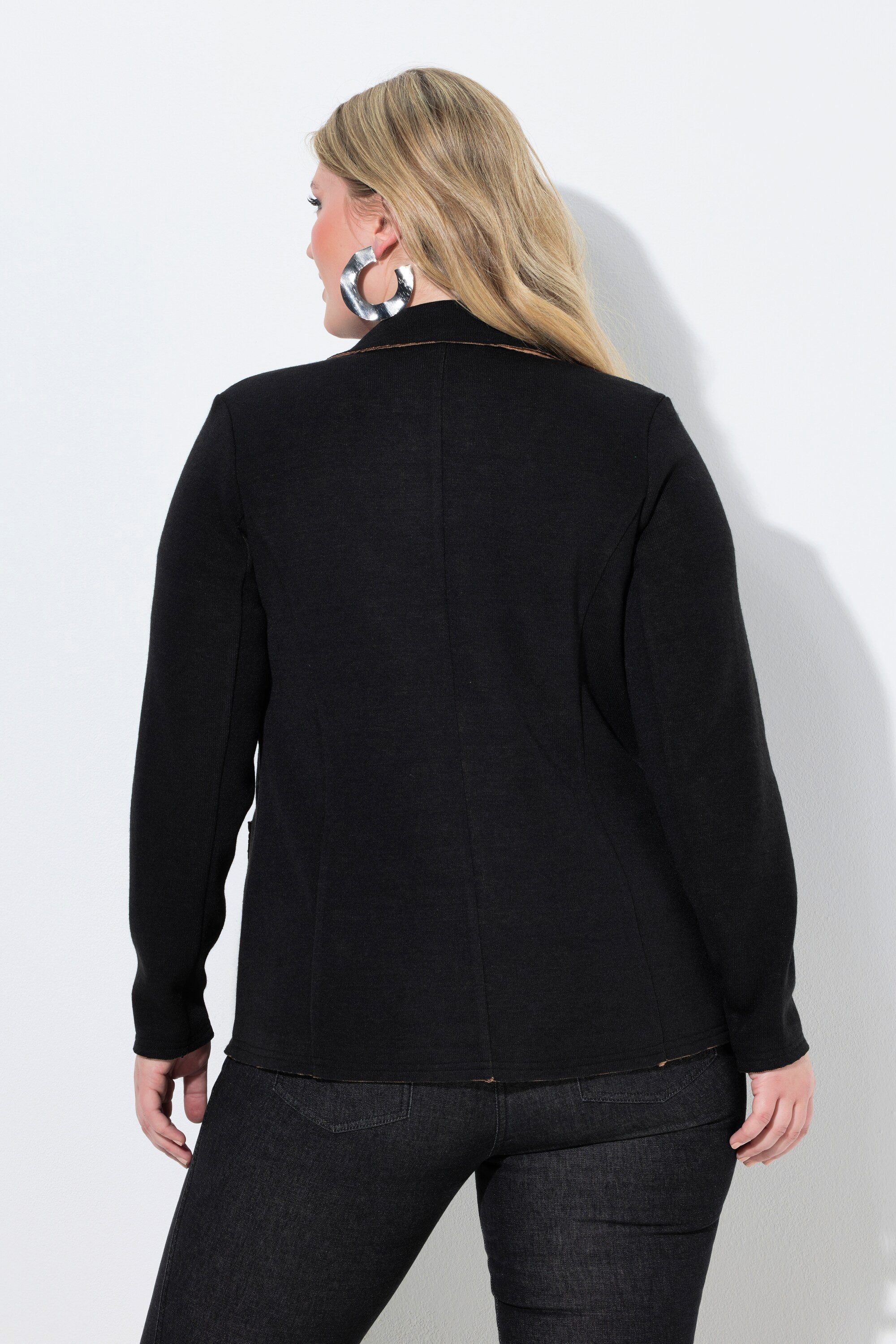 MIAMODA Sommerjacke Strickblazer Regular Fit elastischer Strick