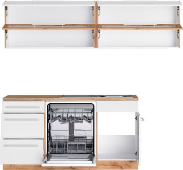Kochstation Küche KS-Wien, Stellbreite 220 x 250 cm, wahlweise mit E-Geräten