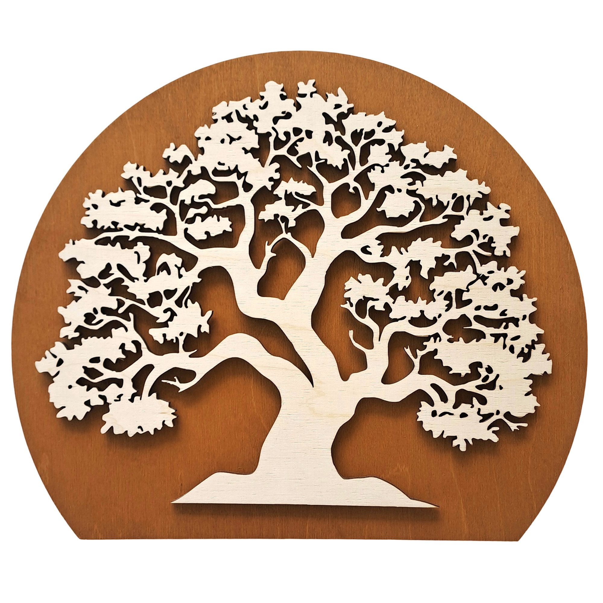 ORNAMENTI Wanddekoobjekt HANDMADE 3D WANDDEKO, Baum des Lebens, grosse moderne boho, Holz (moderne Deko Anhanger, Wandsculptur, Holzbild, geschnitz Wandrelief, stilvolle Wanddekoration, Wandpaneel, Ornament, hingucker Wanddeko), Verzierung fur Zuhause, Wohnzimmer, Schlafzimmer, Wandkunst, 7 Größen
