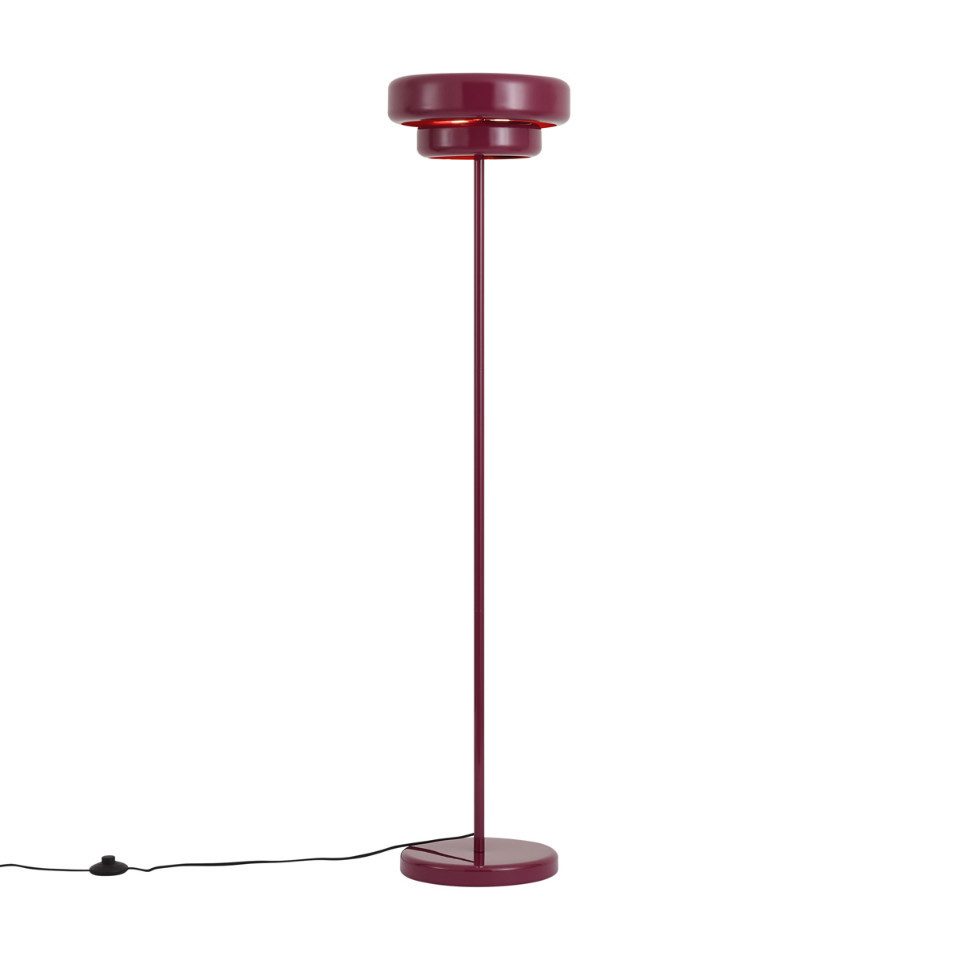Qazqa Stehlampe Ophelia, ohne Leuchtmittel, Warmweiß, QAZQA Stehlampe, e14, Violet, Stahl, Retro