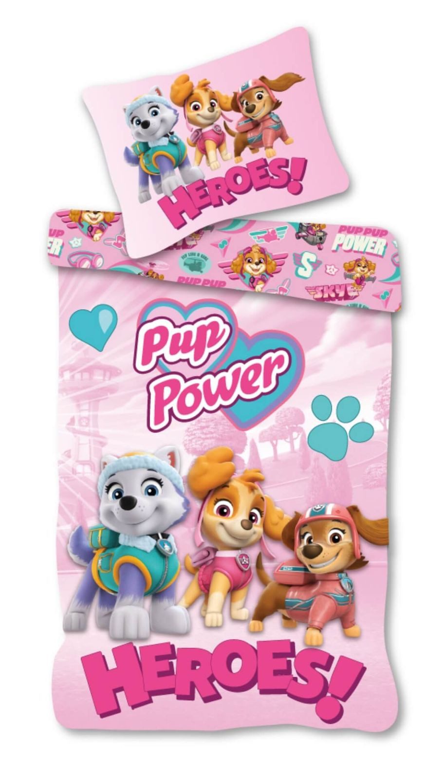 Bettwäsche PAW Patrol - Heroes - Bettwäsche-Set mit Wendemotiv, 135x200 & 80x80