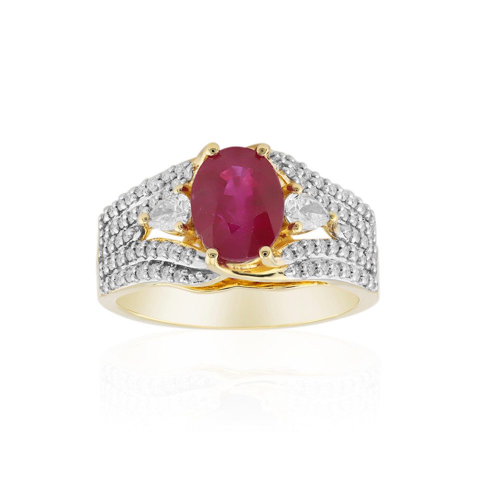 Cavill Diamantring Birmanischer Rubin-Diamant-Goldring, Myanmar, 2,22ct günstig online kaufen