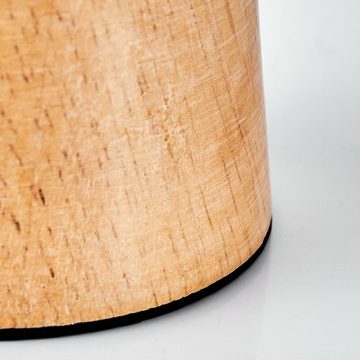hofstein Tischleuchte »Montechiaro« Nachttischlampe aus Holz/Metall in Natur/Schwarz, ohne Leuchtmittel, Tischlampe, E27, Höhe 25cm, Leucht m. An-/Ausschalter