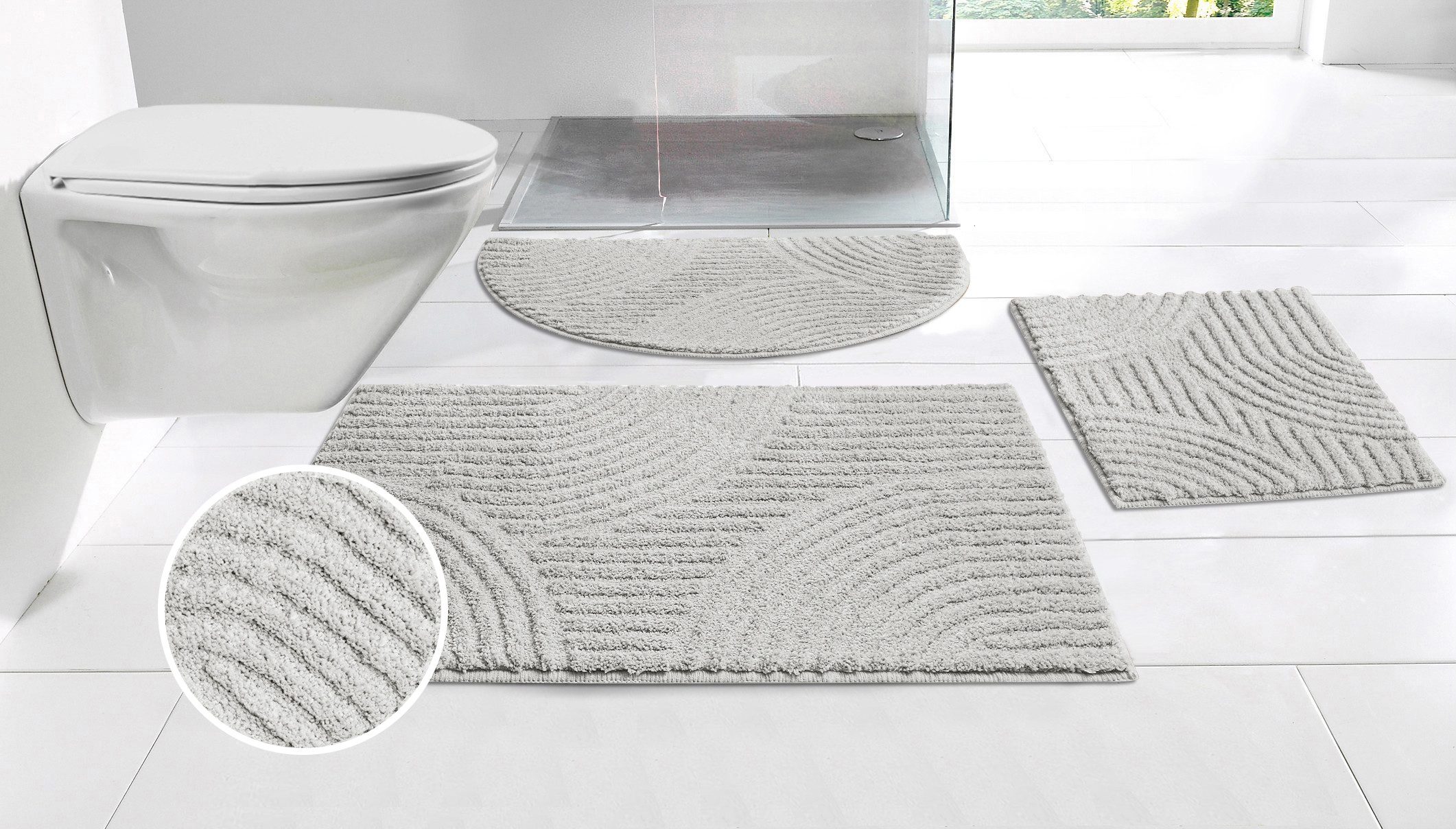 my home Badematte Ognon, Scandi, Boho, modernes Muster, Höhe 15 mm, rutschh günstig online kaufen