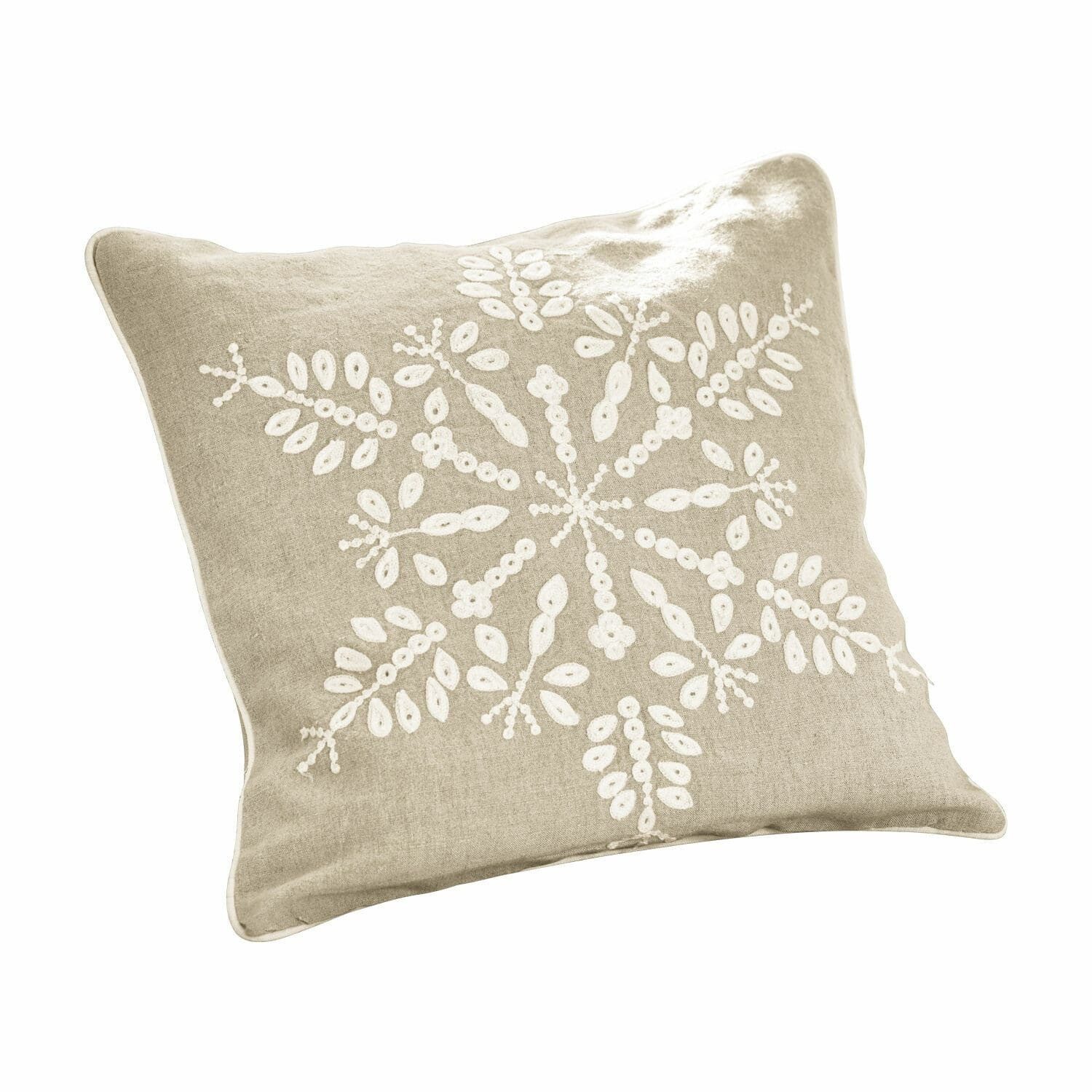 Mirabeau Kissenhülle Kissenhülle Snowflake beige/weiß, none