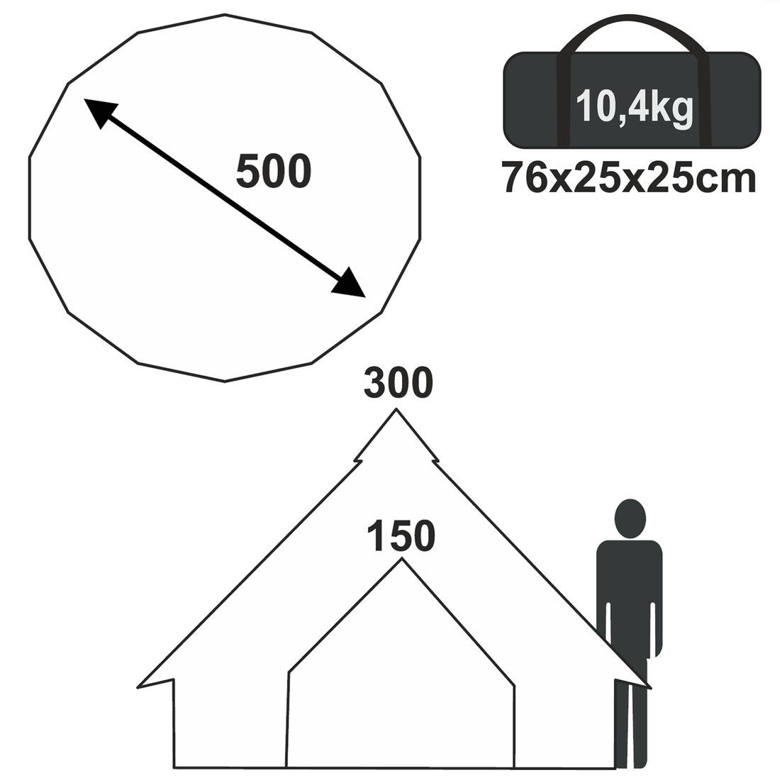 yourGEAR Tipi-Zelt yourGEAR Zelt Ravello 500 günstig online kaufen