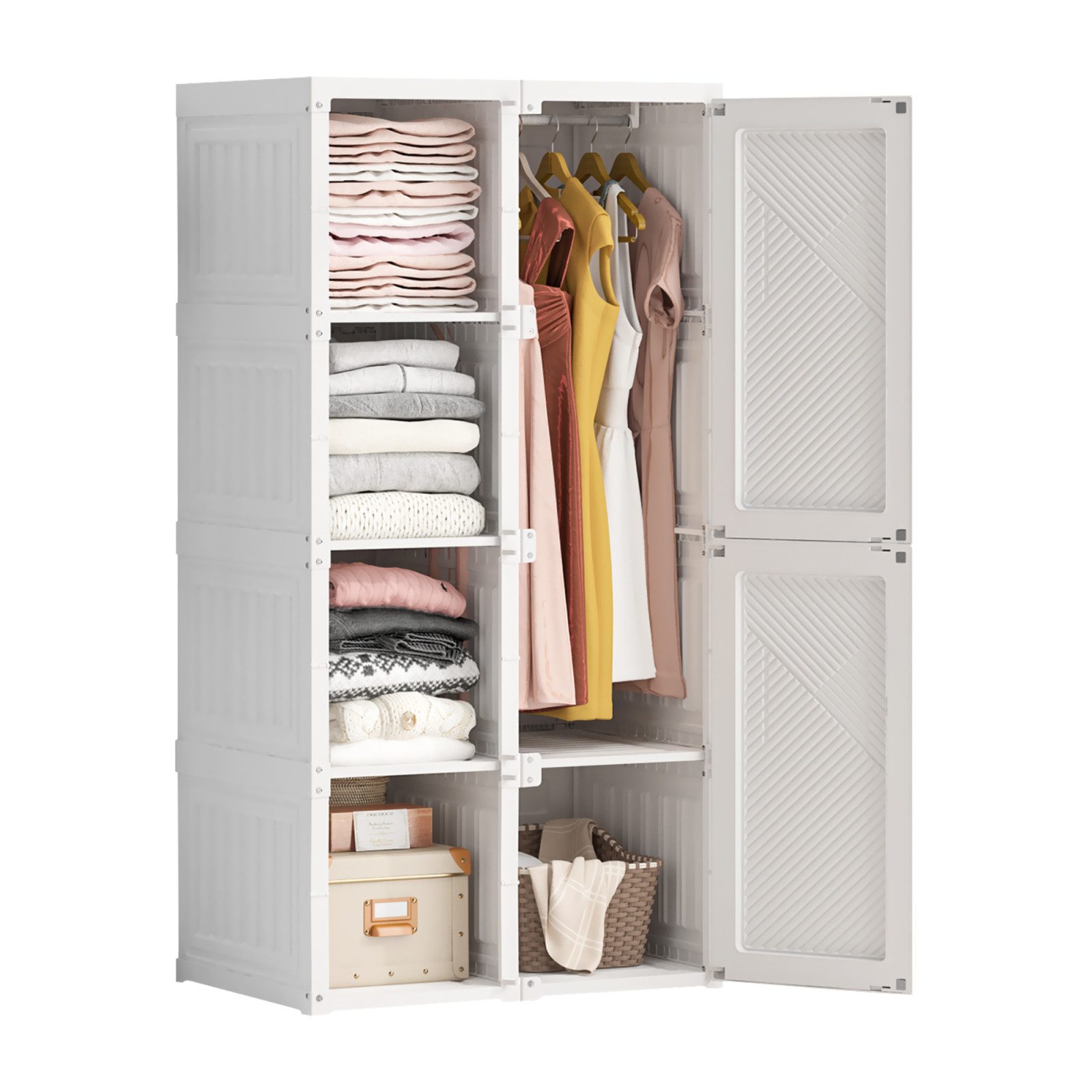 Furnishings Home Kleiderschrank Hochschränke Faltbares Garderobe günstig online kaufen